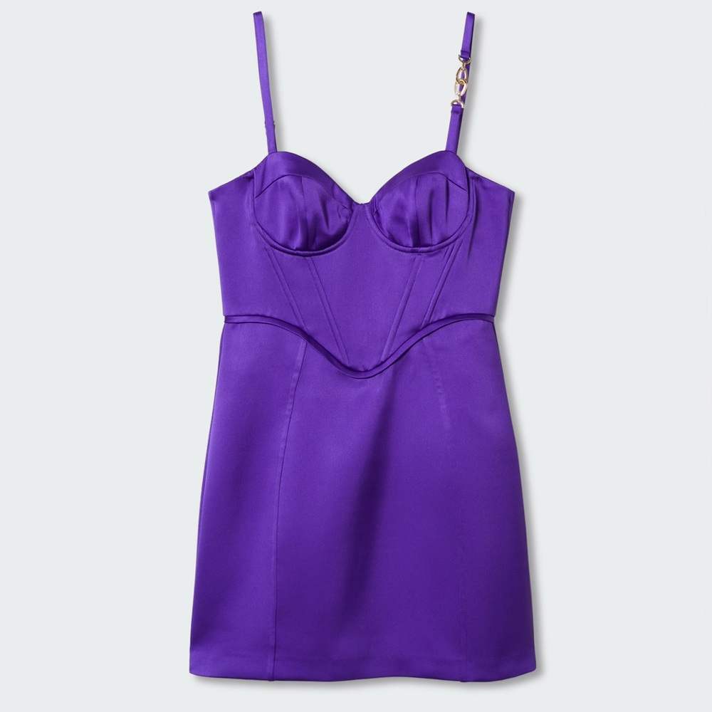NWT - Mango Limited Edition Violet Corset Dress